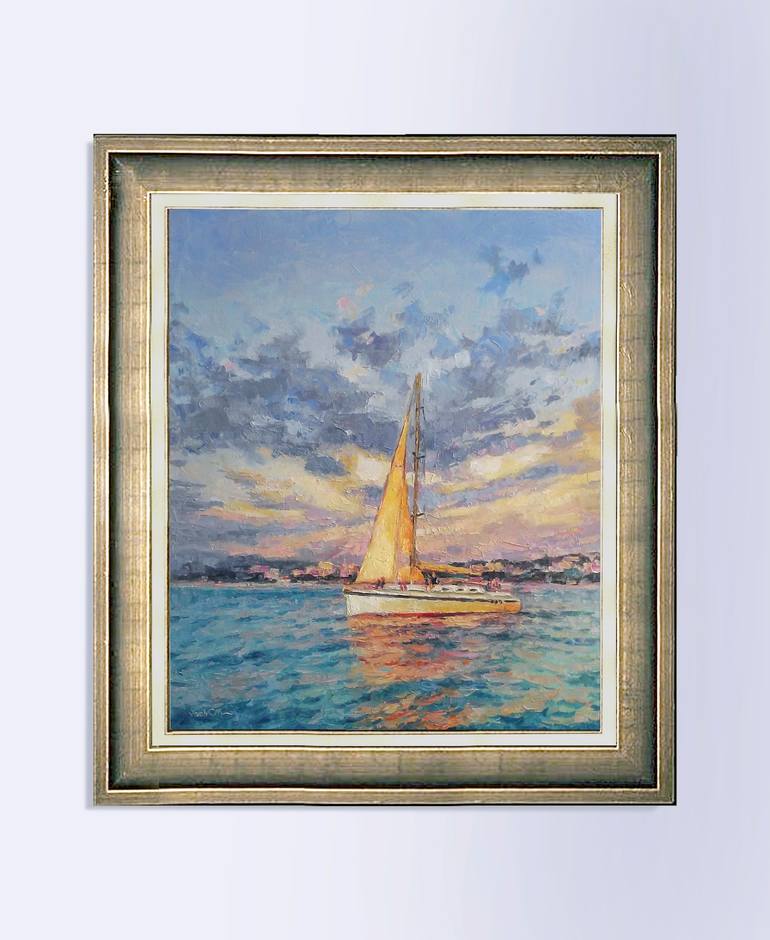 Original Expressionism Seascape Painting by Vachagan Manukyan