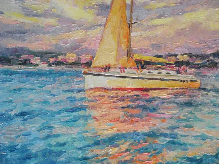 Original Expressionism Seascape Painting by Vachagan Manukyan