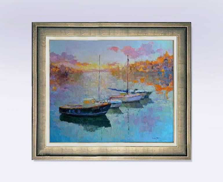 Original Figurative Seascape Painting by Vachagan Manukyan