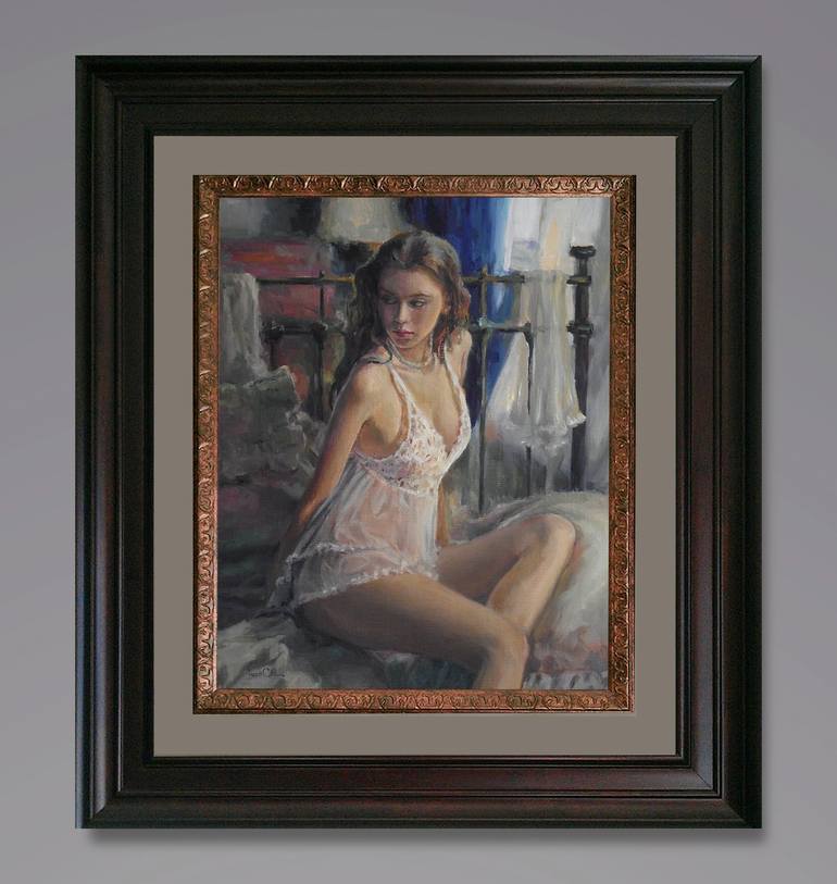 Original Figurative Women Painting by Vachagan Manukyan