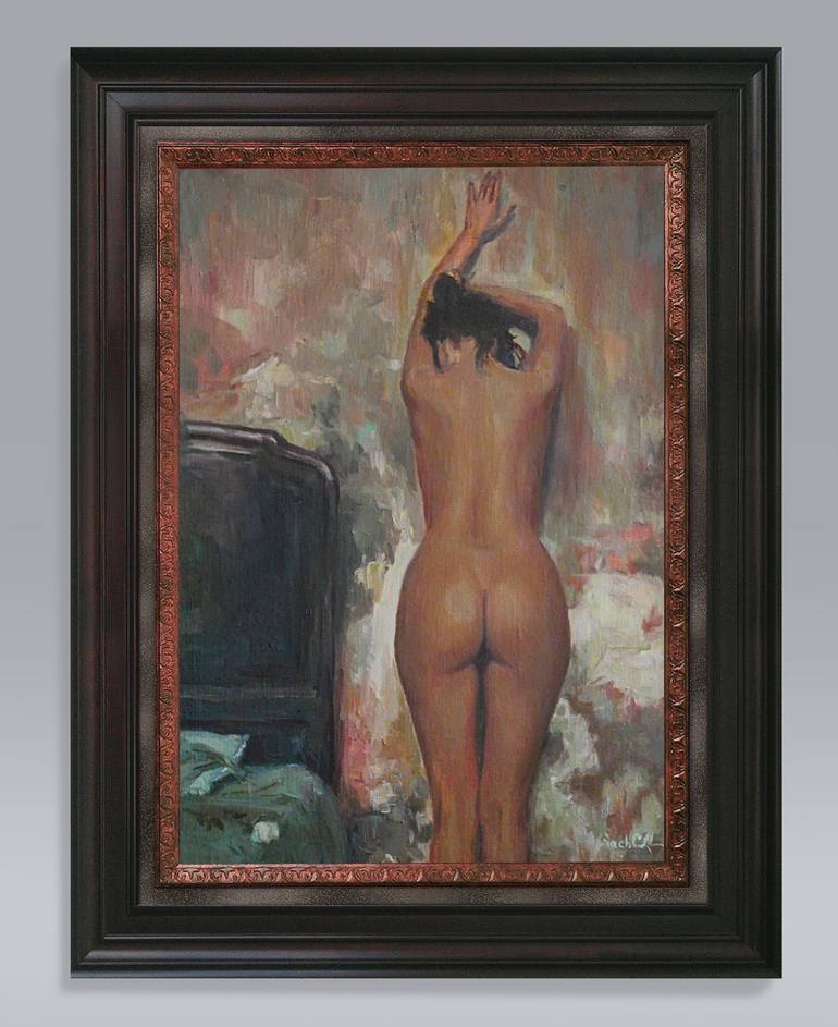 Original Figurative Erotic Painting by Vachagan Manukyan