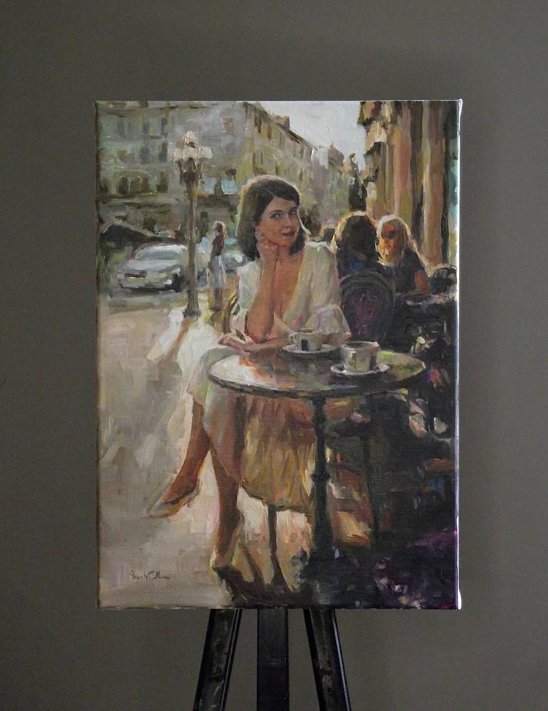 Original Figurative Women Painting by Vachagan Manukyan