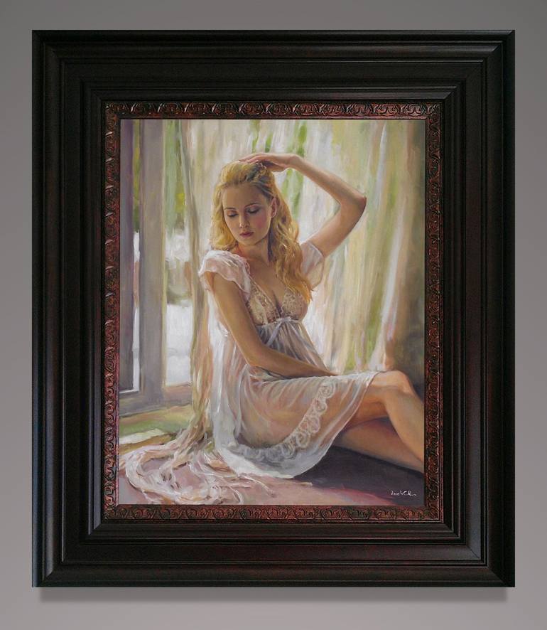 Original Figurative Women Painting by Vachagan Manukyan