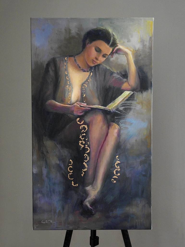 Original Figurative Women Painting by Vachagan Manukyan