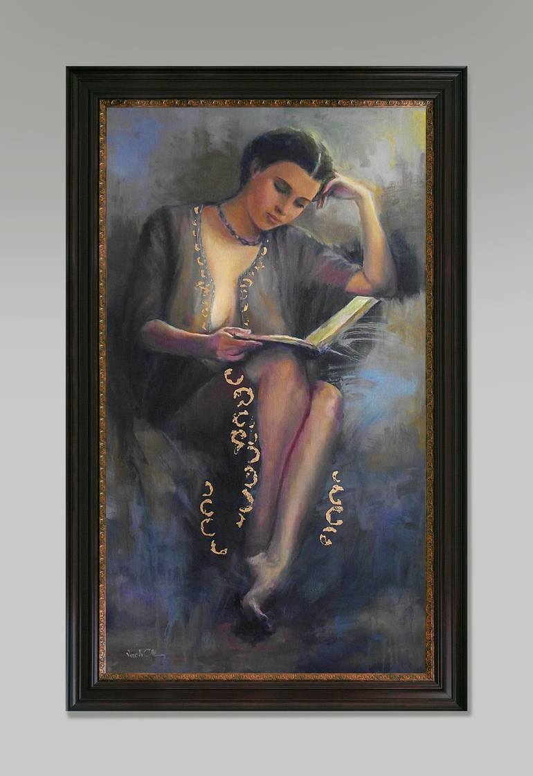 Original Figurative Women Painting by Vachagan Manukyan