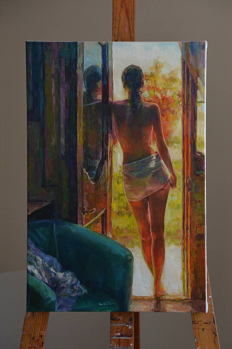 Original Figurative Women Painting by Vachagan Manukyan