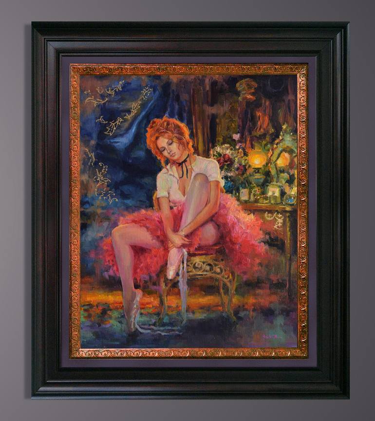 Original Figurative Women Painting by Vachagan Manukyan