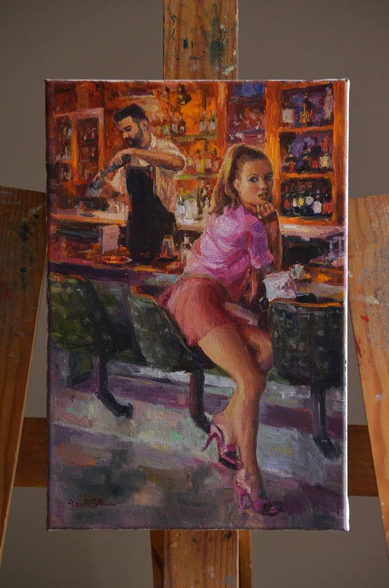 Original Figurative People Painting by Vachagan Manukyan