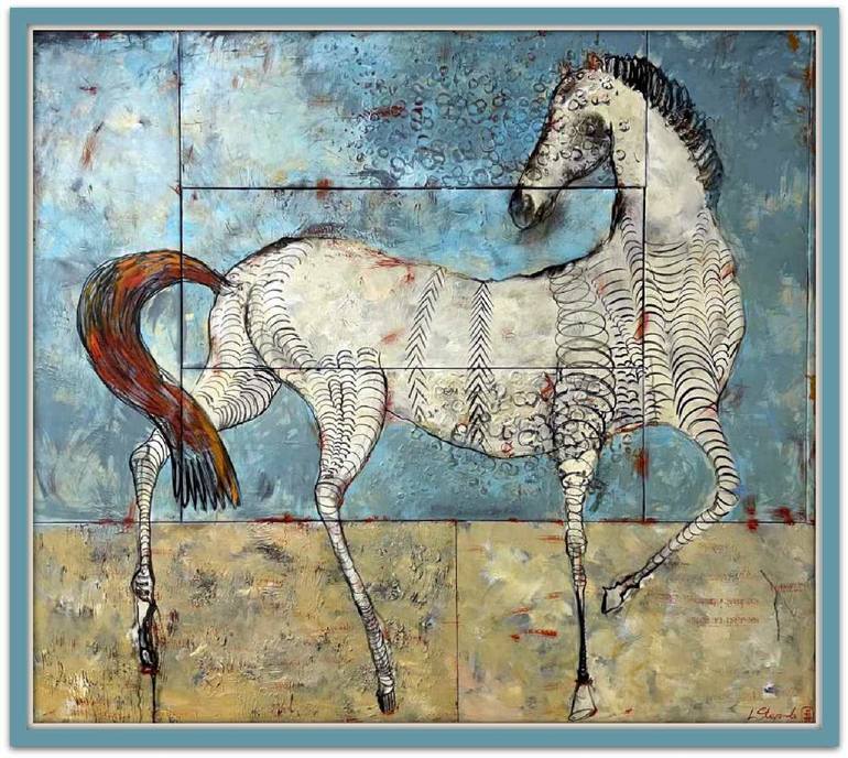 Original Art Deco Animal Painting by Stepanova Liliya