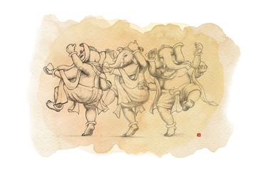Lord Ganesha's Cosmic Dance - Limited Edition No.4 of 50 thumb