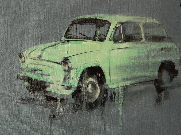 Original Figurative Automobile Painting by Oleksandr Voytovych