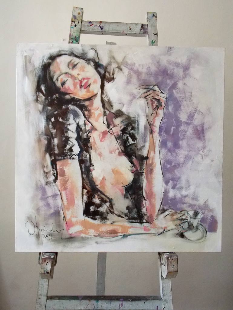 Original Figurative Women Painting by Oleksandr Voytovych