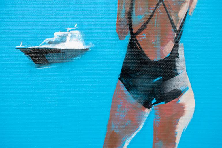 Original Expressionism Beach Painting by Oleksandr Voytovych