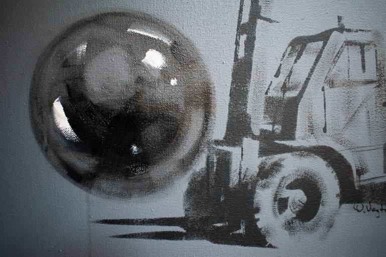 Original Conceptual Transportation Painting by Oleksandr Voytovych