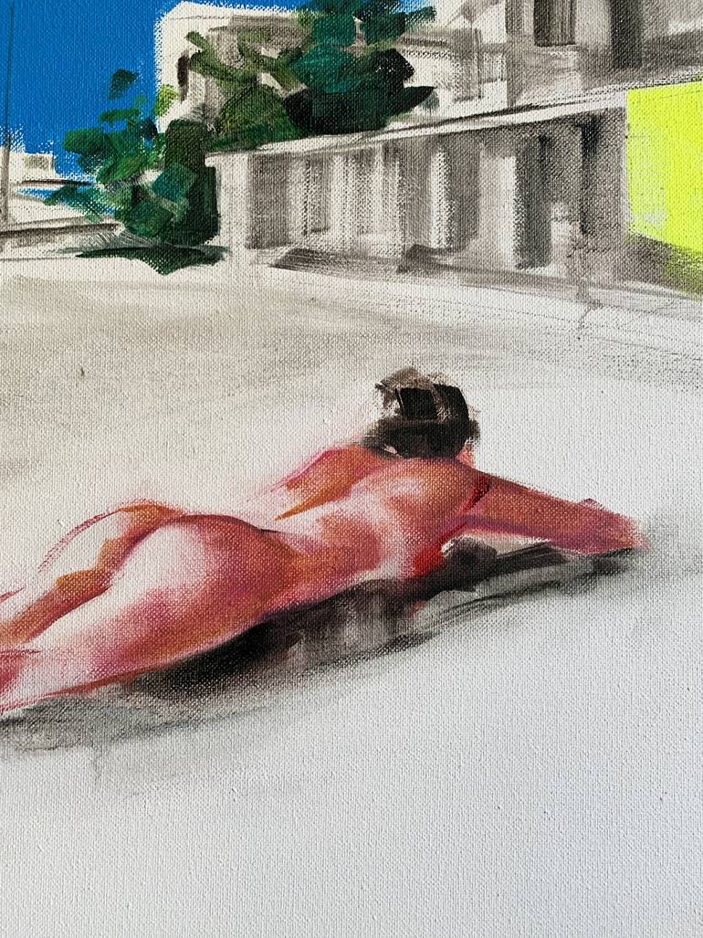 Original Figurative Beach Painting by Oleksandr Voytovych