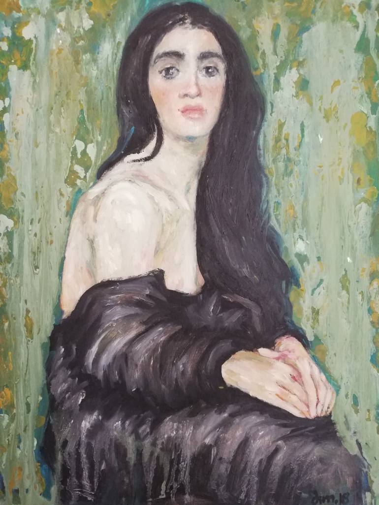 girl in black coat