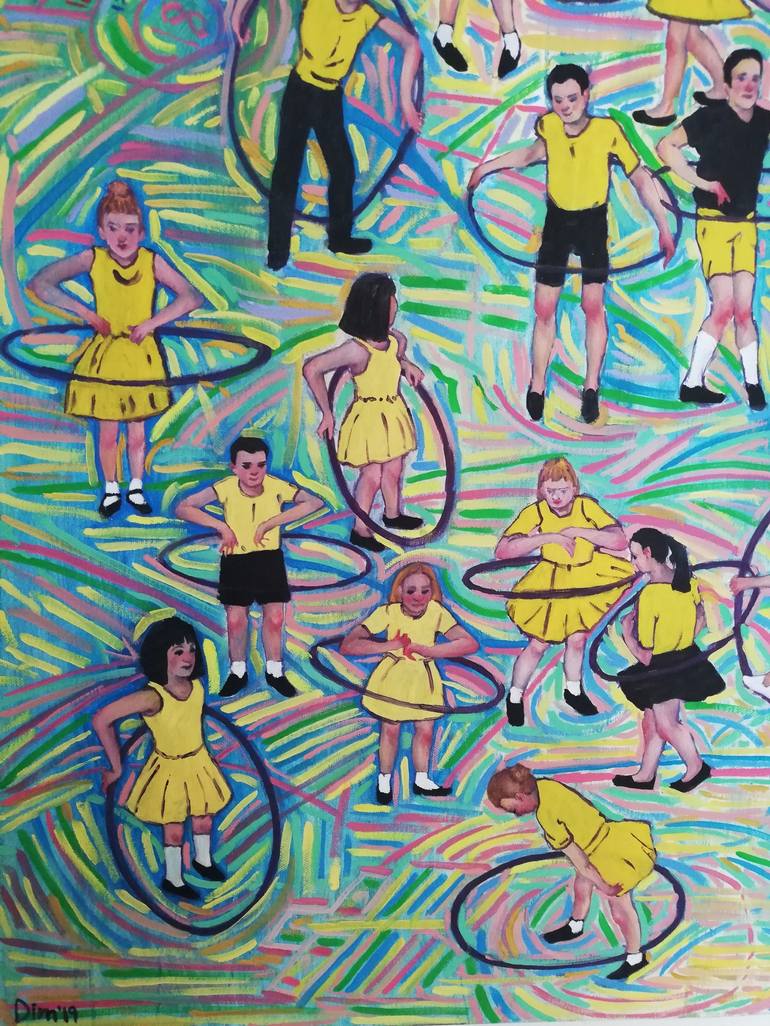 Original contemporary Children Painting by Tanya Dim