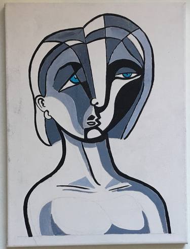 Print of Cubism Portrait Paintings by Weef Smith