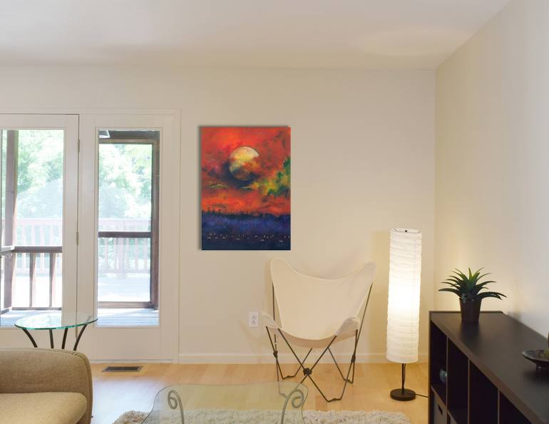 Original Abstract Landscape Painting by Janice Schoultz Mudd