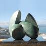 Spiral Forms 3 - Abstract bronze sculpture