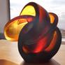 Atom lit - Abstract cast glass sculpture| Stephen Williams