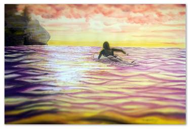 Print of Beach Paintings by Fatima Frias