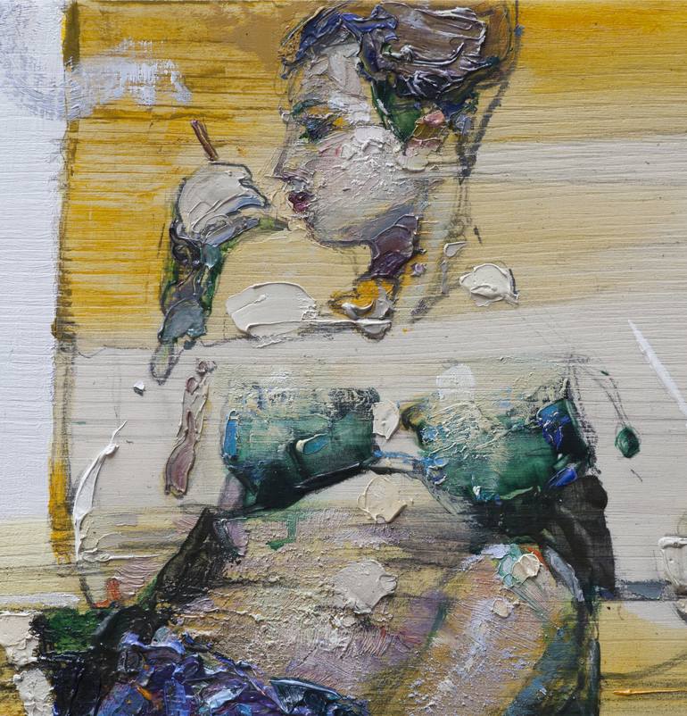 Original Expressionism Nude Painting by Stojan Milanov