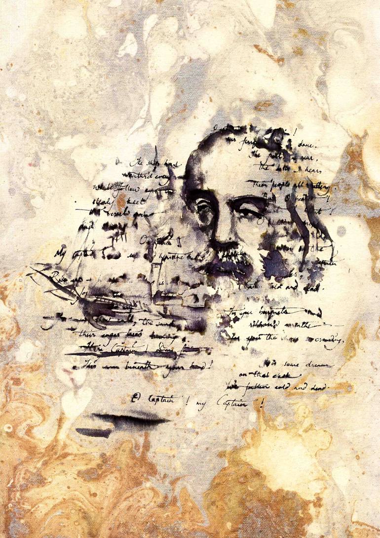 Original Abstract Expressionism Calligraphy Painting by Radhika Ravindran