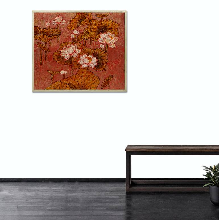 Original Modern Floral Painting by Cong Dung Tran