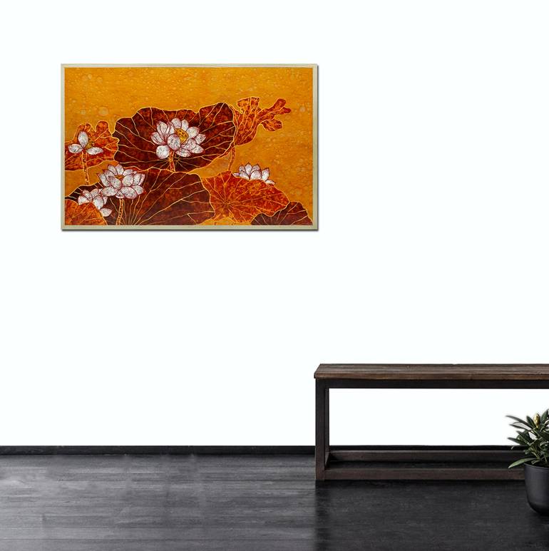 Original Modern Floral Painting by Cong Dung Tran