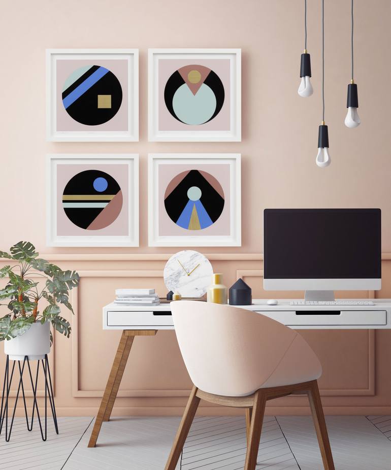 Original Art Deco Abstract Printmaking by Cleo Barbour