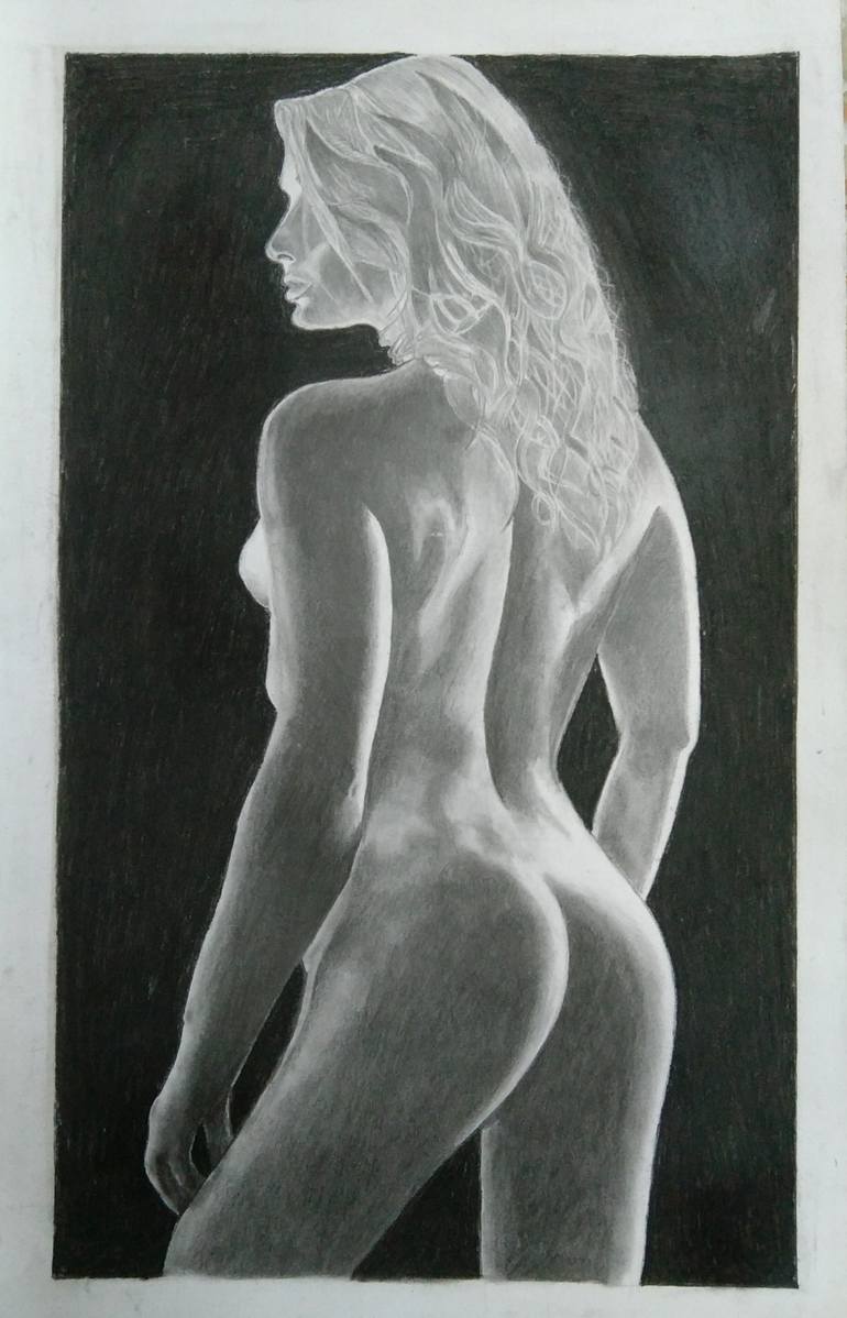 Original Figurative Body Drawing by Akshay Kumar