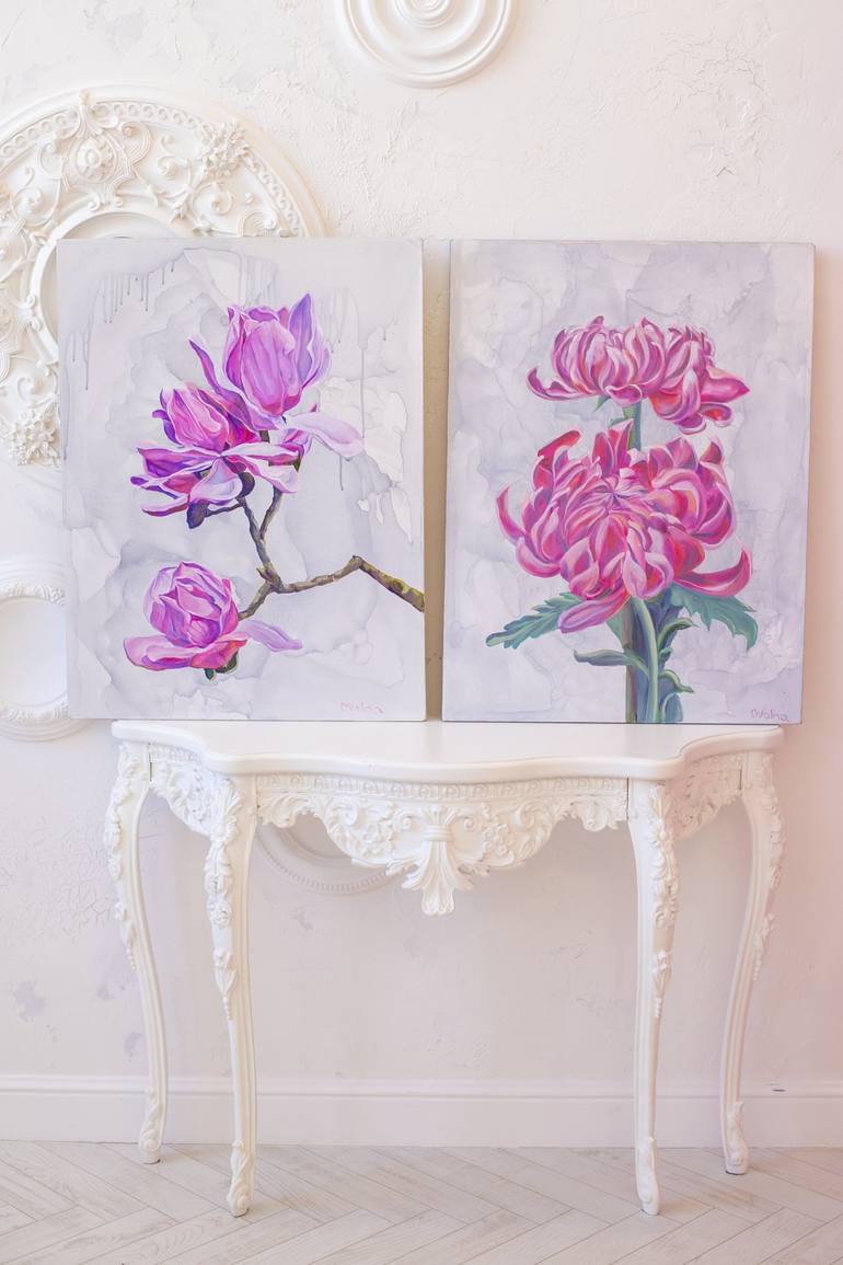 Original Floral Painting by Olga Volna