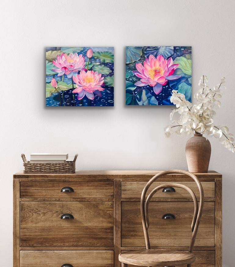 Original Floral Painting by Olga Volna