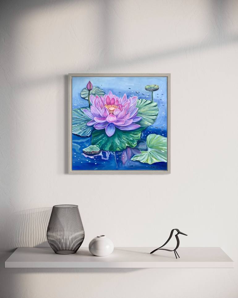 Original Expressionism Floral Painting by Olga Volna