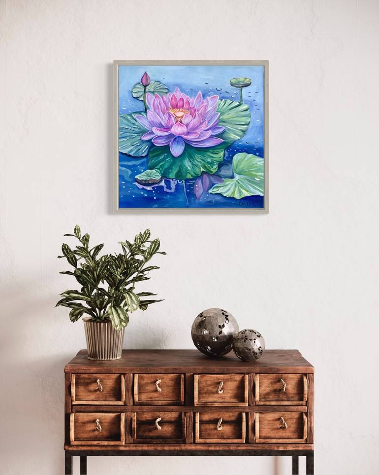 Original Expressionism Floral Painting by Olga Volna