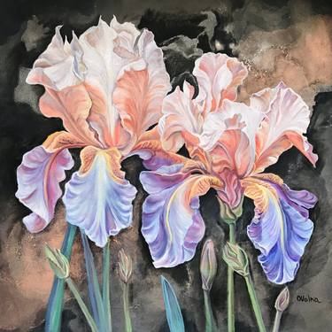 Original Expressionism Floral Paintings by Olga Volna