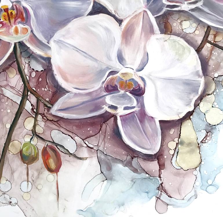 Original Contemporary Floral Mixed Media by Olga Volna