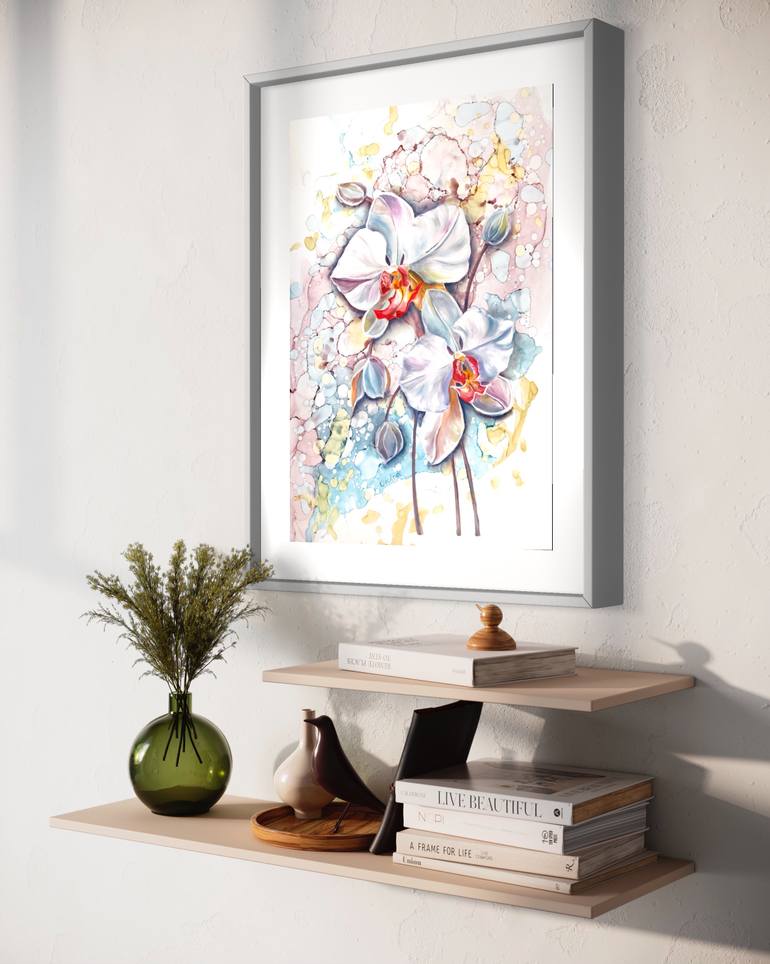Original Contemporary Floral Mixed Media by Olga Volna