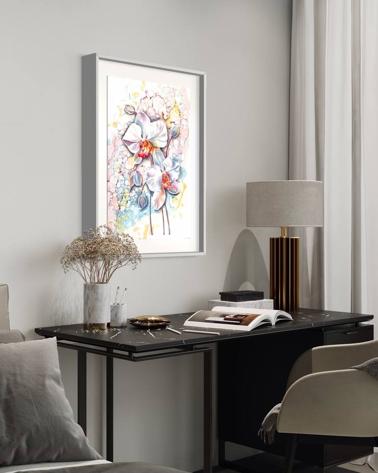 Original Contemporary Floral Mixed Media by Olga Volna