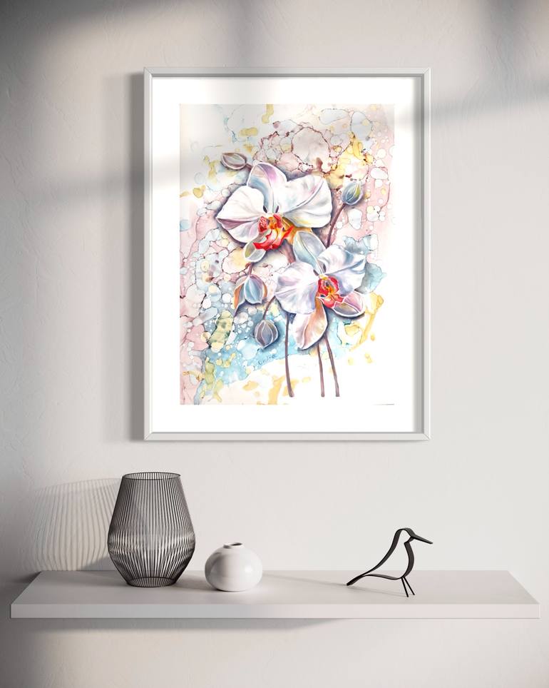 Original Contemporary Floral Mixed Media by Olga Volna