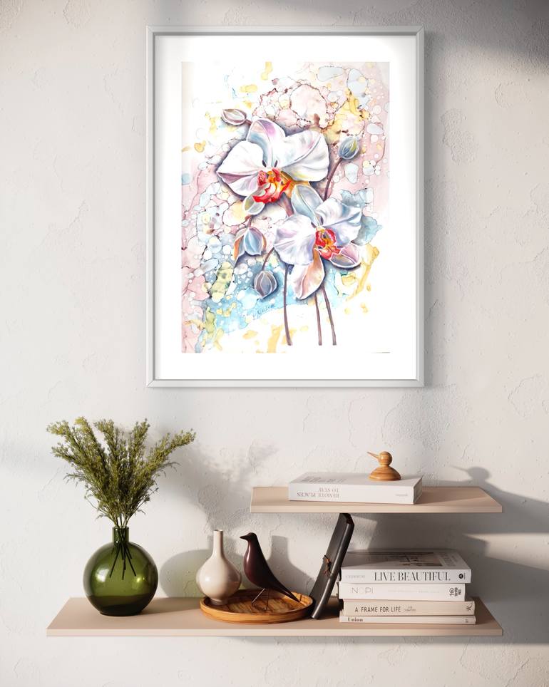 Original Contemporary Floral Mixed Media by Olga Volna