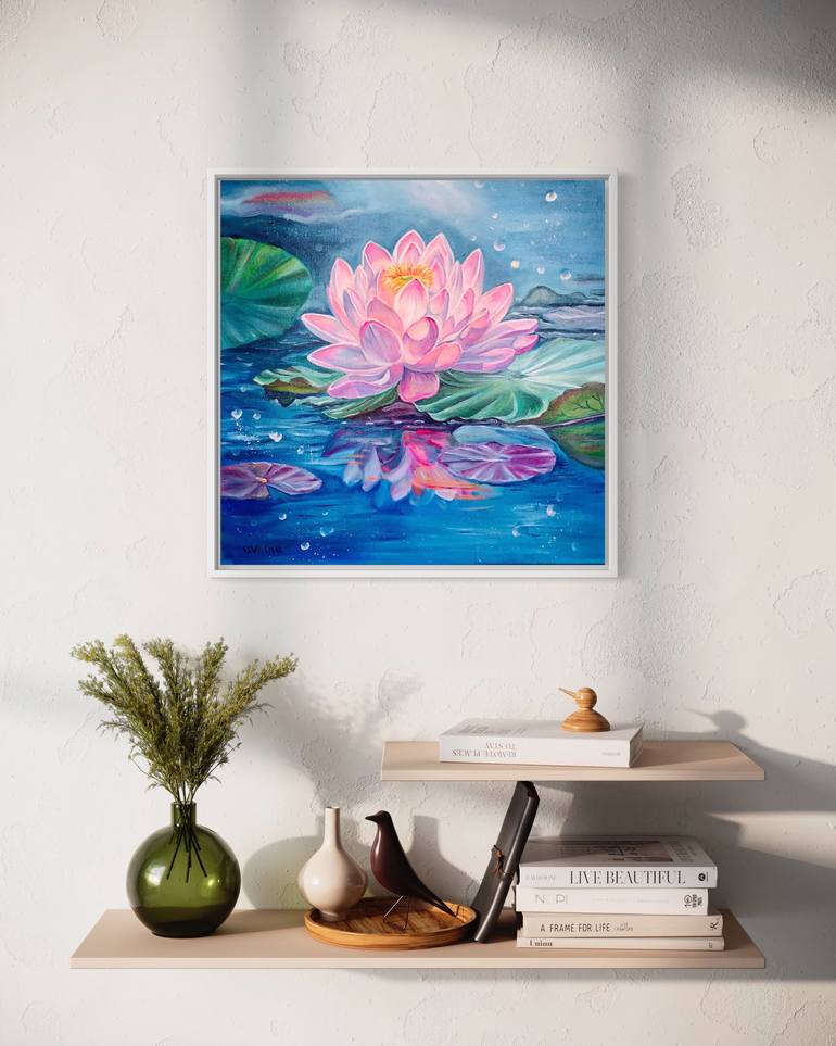 Original Expressionism Floral Painting by Olga Volna