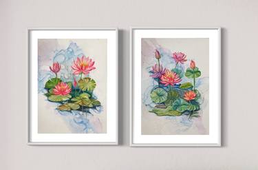 Original Fine Art Floral Paintings by Olga Volna