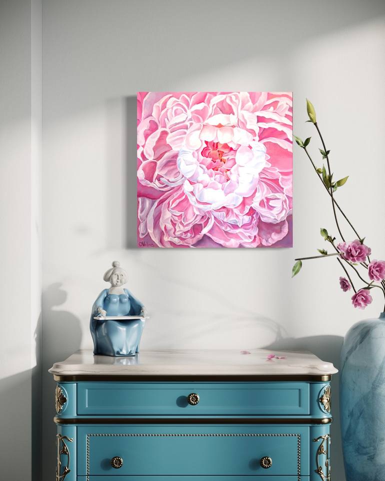 Original Expressionism Floral Painting by Olga Volna