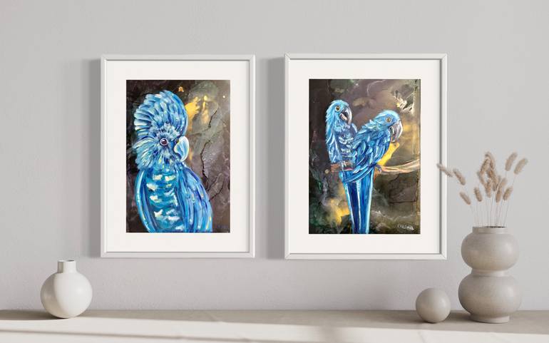 Original Expressionism Floral Painting by Olga Volna