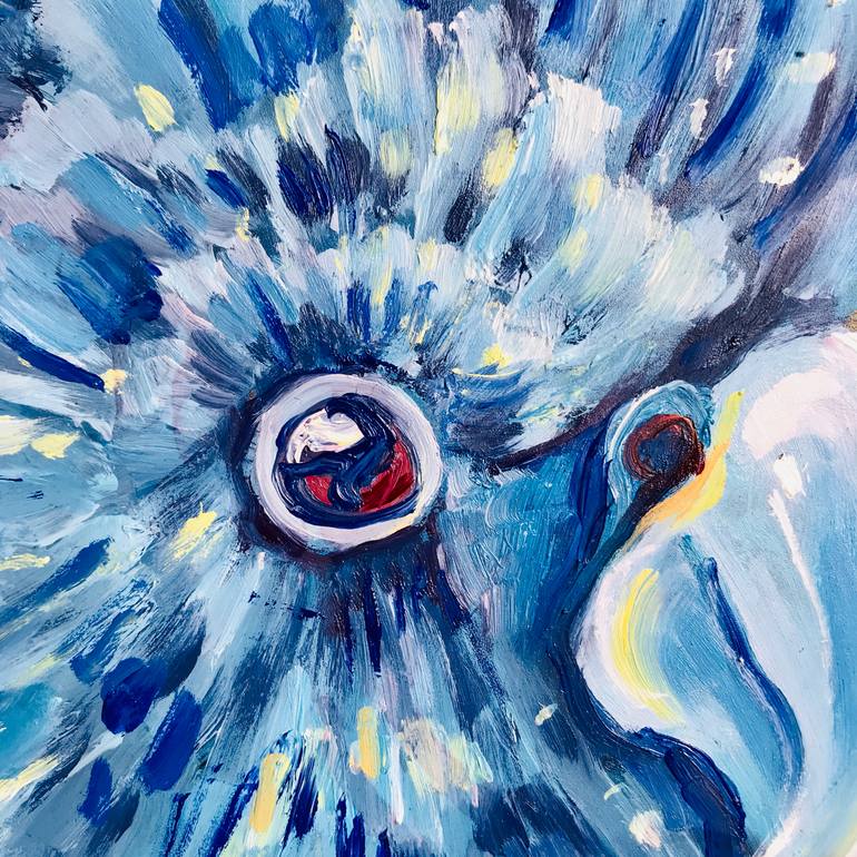 Original Expressionism Floral Painting by Olga Volna