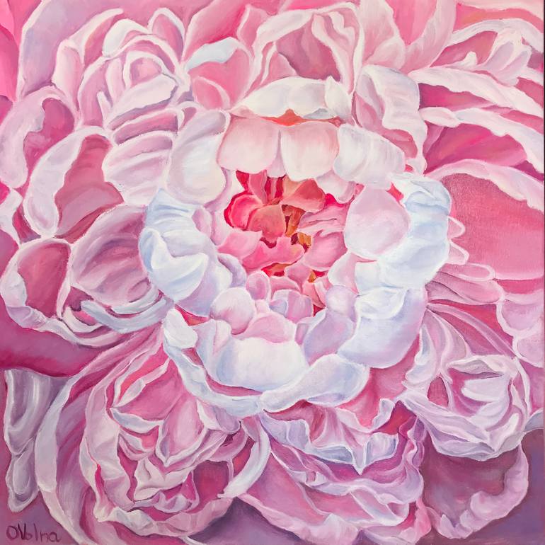 Original Expressionism Floral Painting by Olga Volna