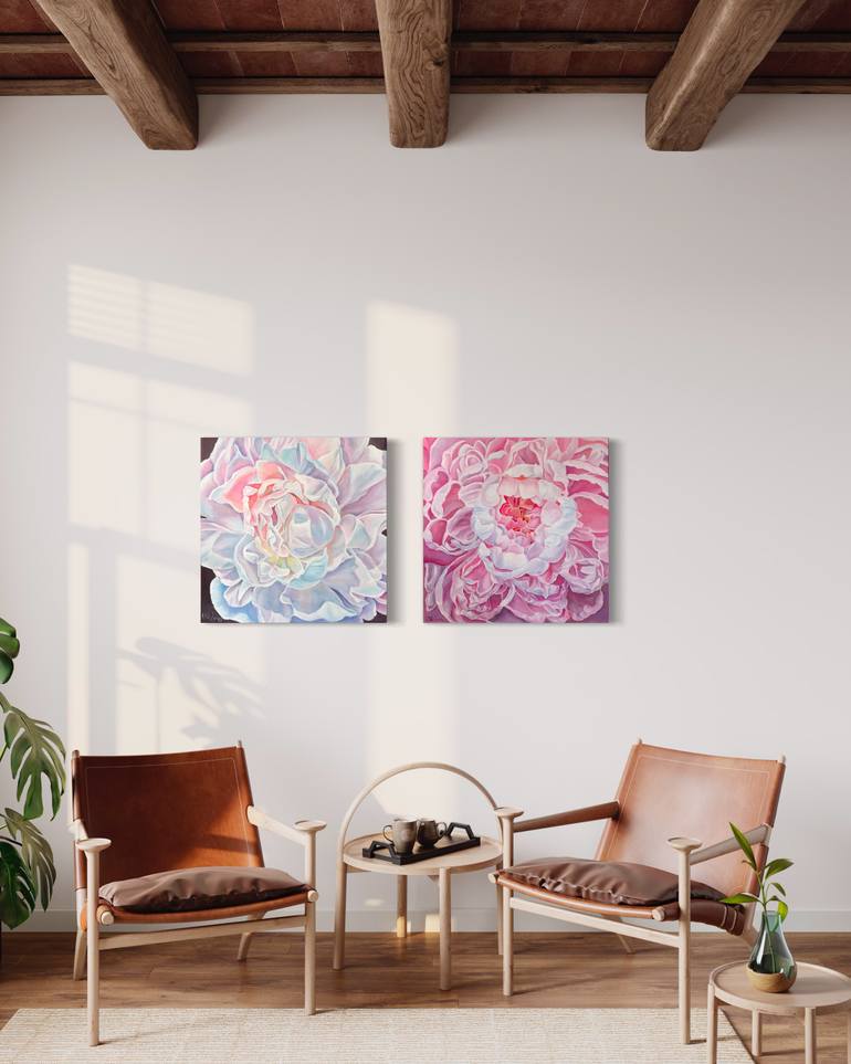 Original Expressionism Floral Painting by Olga Volna