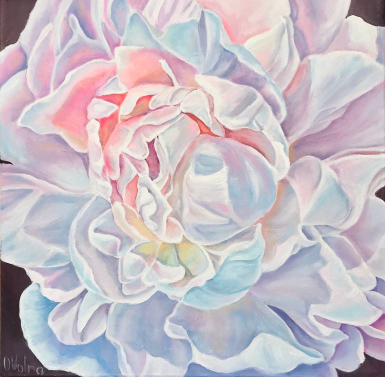 Original Expressionism Floral Painting by Olga Volna